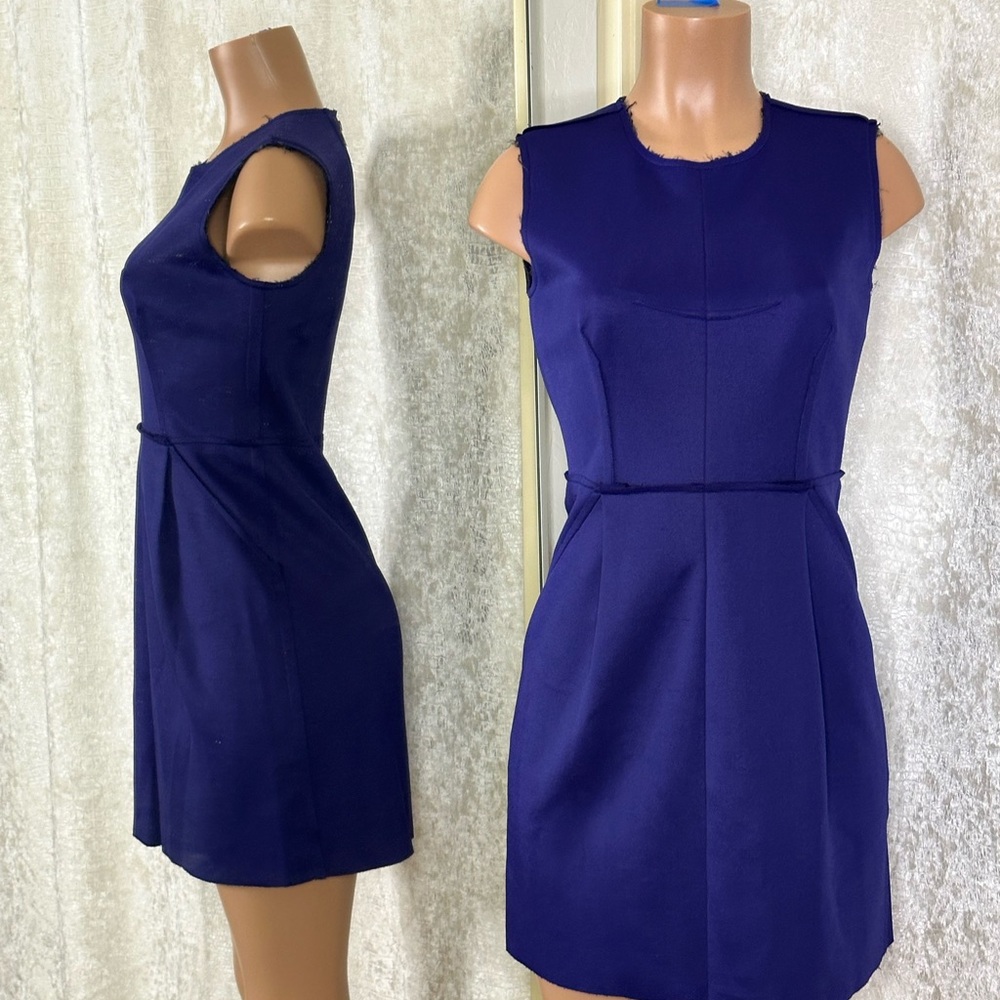Milly Blue Sleeveless Sheath Mini Dress